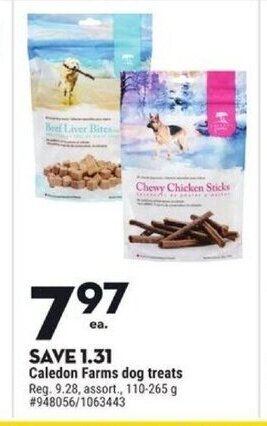 Giant Tiger Caledon Farms dog treats offer