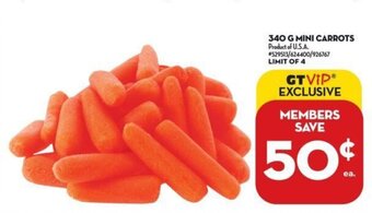 Giant Tiger MINI CARROTS 340 G offer
