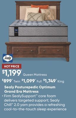Sleep Country Sealy posturepedic optimum grand era mattress offer