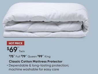 Sleep Country Classic cotton mattress protector offer
