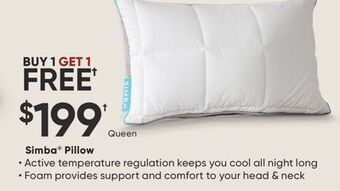 Sleep Country Simba® pillow offer