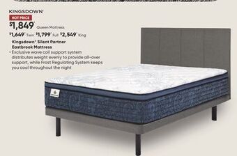 Sleep Country Kingsdown® silent partner eastbrook mattress offer
