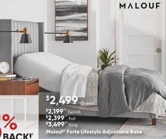 Sleep Country Malouf® forte lifestyle adjustable base offer