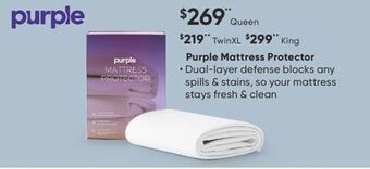 Sleep Country Purple mattress protector offer