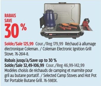 Canadian Tire Coleman Electronic Ignition Grill Stove. offer