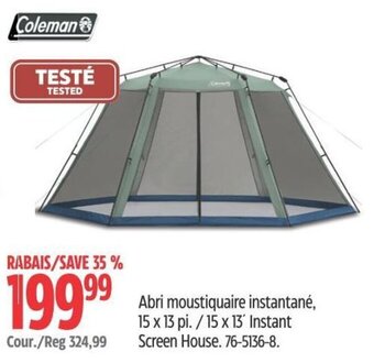 Canadian Tire 15 x 13 Instant Screen House. offer