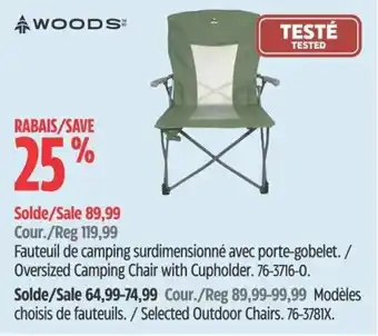 Canadian Tire Oversized Camping Chair with Cupholder. offer