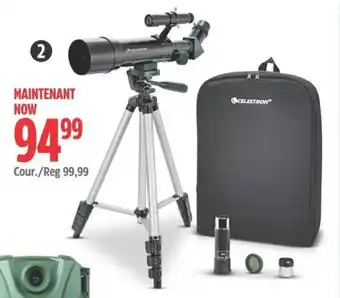 Canadian Tire Celestron Telescope with 60mm Short Tube Refractor and 2 Eyepieces: 20mm (20x) and (40x). offer