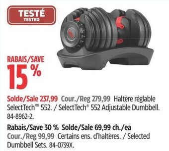 Canadian Tire SelectTech® 552 Adjustable Dumbbell. offer