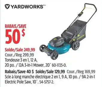 Canadian Tire 12A 3-in-1 Mower, 20" offer