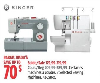 Canadian Tire Selected Sewing Machines. offer