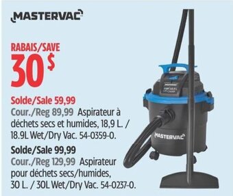 Canadian Tire 18.9L Wet / Dry Vac. offer