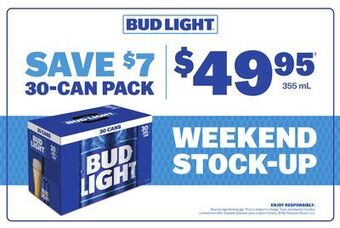The Beer Store Bud light 30-can pack offer