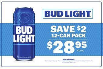 The Beer Store Bud light 12-can pack offer