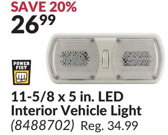 Princess Auto 11-5/8 x 5 in. led interior vehicle light offer
