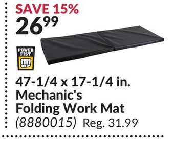 Princess Auto 47-1/4 x 17-1/4 in. mechanic's folding work mat offer