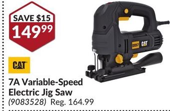 Princess Auto 7a variable-speed electric jig saw offer