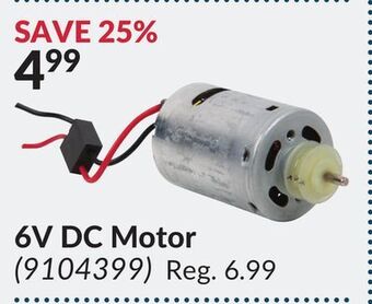 Princess Auto 6v dc motor offer