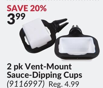 Princess Auto 2 pk vent-mount sauce-dipping cups offer