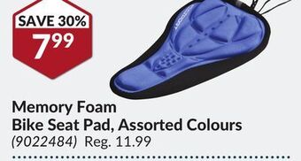 Princess Auto Memory foam bike seat pad offer