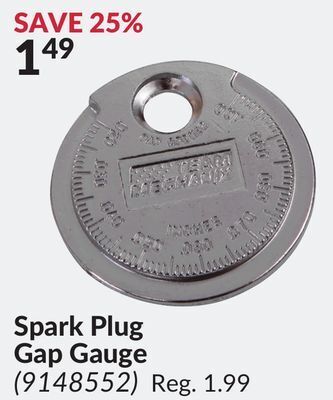 Princess Auto Spark plug gap gauge offer