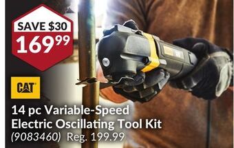 Princess Auto 14 pc variable-speed electric oscillating tool kit offer