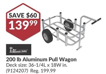 Princess Auto 200 lb aluminum pull wagon offer