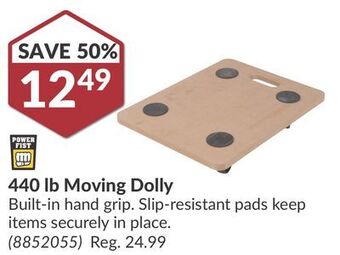 Princess Auto 440 lb moving dolly offer