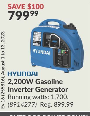 Princess Auto 2, 200w gasoline inverter generator offer