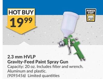 Princess Auto 2.3 mm hvlp gravity-feed paint spray gun offer