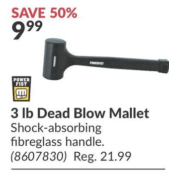 Princess Auto 3 lb dead blow mallet offer