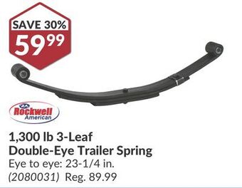 Princess Auto 1,300 lb 3-leaf double-eye trailer spring offer