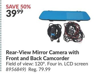 Princess Auto Rear-view mirror camera with front and back camcorder offer