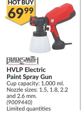 Princess Auto Hvlp electric paint spray gun offer