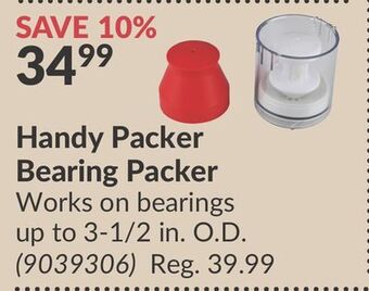 Princess Auto Handy packer bearing packer offer