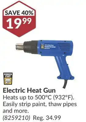 Princess Auto Power fist electric heat gun offer