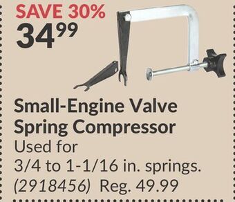 Princess Auto Small-engine valve spring compressor offer