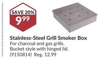 Princess Auto Stainless-steel grill smoker box offer