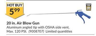 Princess Auto 20 in. air blow gun offer
