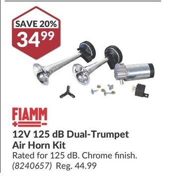 Princess Auto 12v 125 db dual-trumpet air horn kit offer