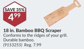 Princess Auto 18 in. bamboo bbq scraper offer