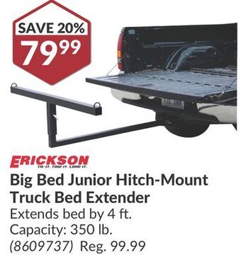Princess Auto Big bed junior hitch-mount truck bed extender offer