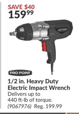 Princess Auto 1/2 in. heavy duty electric impact wrench offer