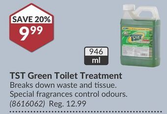 Princess Auto Tst green toilet treatment offer
