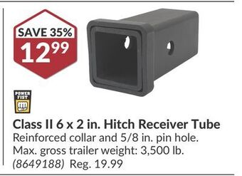 Princess Auto Class ii 6 x 2 in. hitch receiver tube offer
