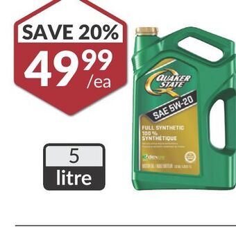 Princess Auto Quaker state full-synthetic motor oils offer