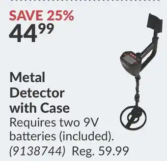 Princess Auto Metal detector with case offer