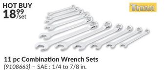 Princess Auto 11 pc combination wrench sets offer