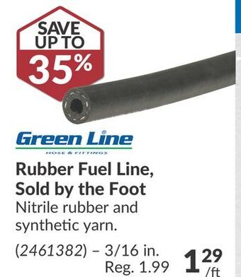 Princess Auto Rubber fuel line offer