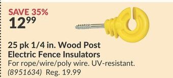 Princess Auto 25 pk 1/4 in. wood post electric fence offer